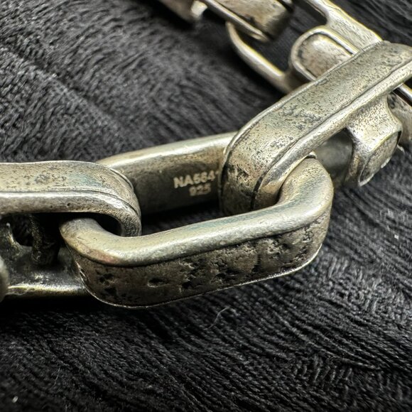 JOHN VARVATOS "Distressed" Chain Necklace in Sterling MSRP $1598 - Picture 6 of 8